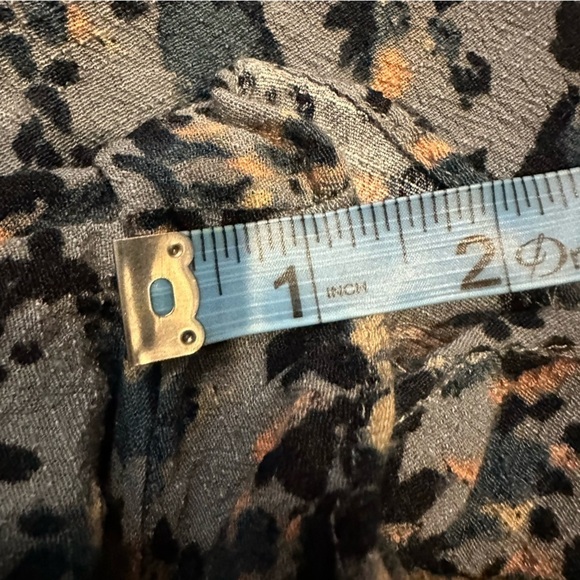 FREE PEOPLE Romper ALL THE RIGHT RUFFLES BLUE Floral Size Small Boho Festival - Picture 14 of 15